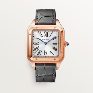 replica cartier Santos-Dumont watch Extra-large model rose gold leather CRWGSA0032